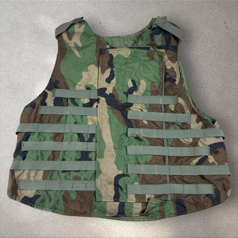 Interceptor Base Vest Size L Without Soft Panels BDU Woodland Camo Point Blank‎